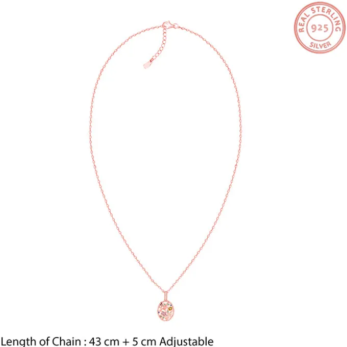 Rose Gold Love Of Nature Pendant With Link Chain