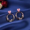 Rose Gold Love On Loop Earrings