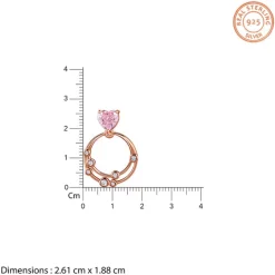 Rose Gold Love On Loop Earrings