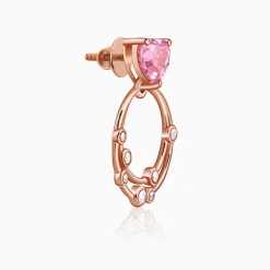 Rose Gold Love On Loop Earrings