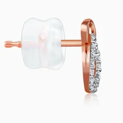 Rose Gold Love Orbit Lab Grown Diamond Earrings