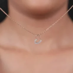 Rose Gold Loved You Pendant With Link Chain