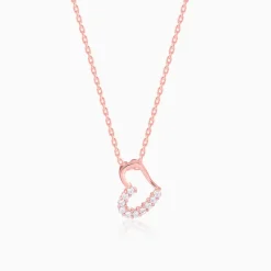 Rose Gold Loved You Pendant With Link Chain