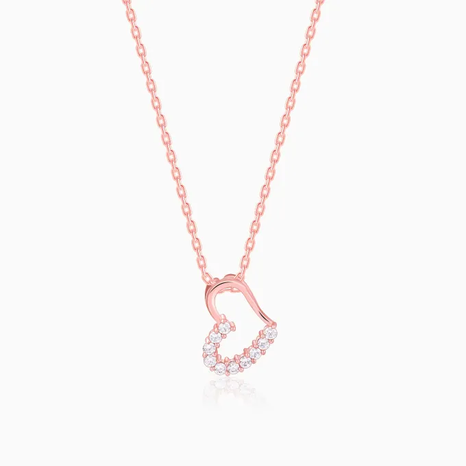 Rose Gold Loved You Pendant With Link Chain