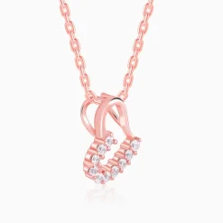 Rose Gold Loved You Pendant With Link Chain