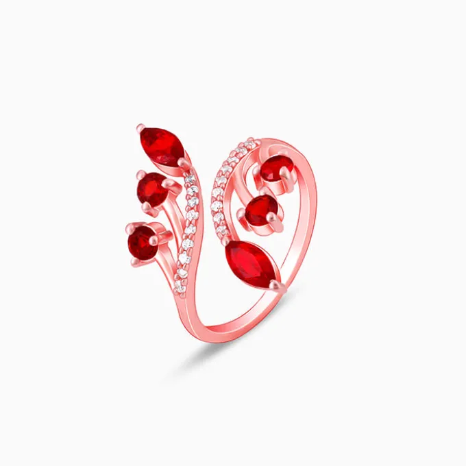 Rose Gold Lover's Cross Ring