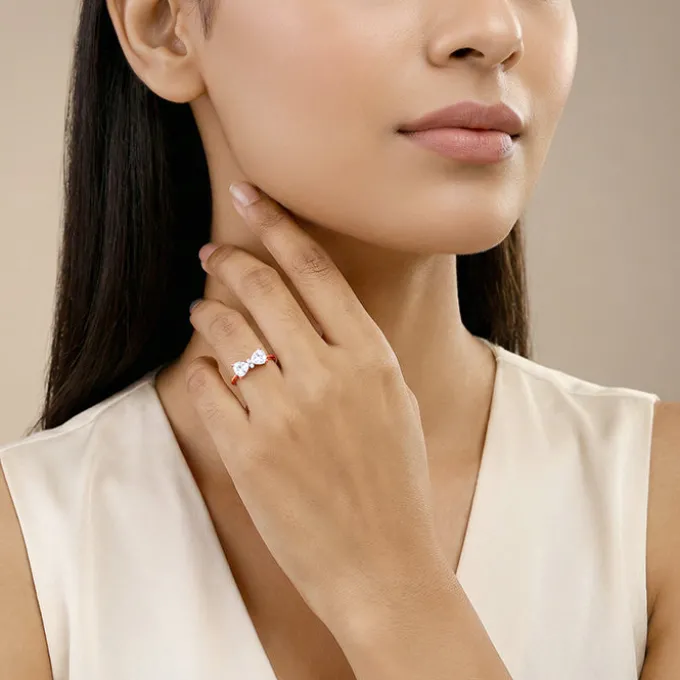 Rose Gold Luminous Bow Ring