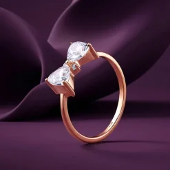 Rose Gold Luminous Bow Ring