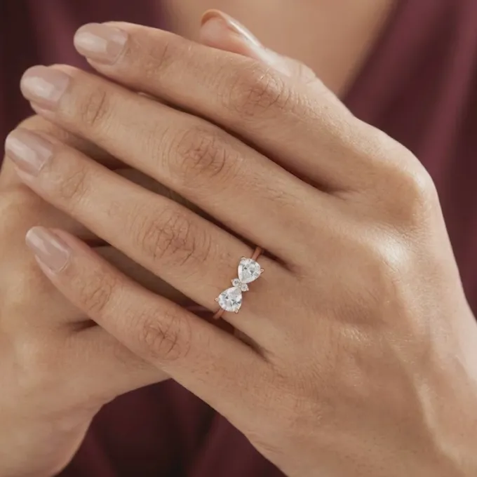 Rose Gold Luminous Bow Ring