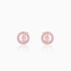 Rose Gold Lush Leaf Earrings
