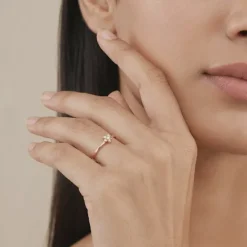 Rose Gold Lustre Blossom Ring