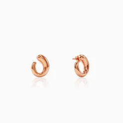 Rose Gold Lyric U Hoops