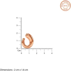 Rose Gold Lyric U Hoops