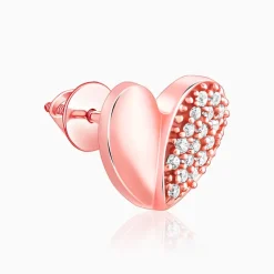 Rose Gold Made for Each Other Stud Earrings