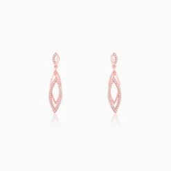 Rose Gold Majestic Marquise Danglers