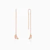 Rose Gold Melody Drop Sui Dhaga Earrings