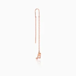 Rose Gold Melody Drop Sui Dhaga Earrings
