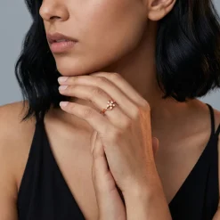 Rose Gold Melting Floral Ring (Size 12)