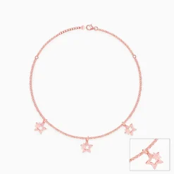 Rose Gold Merging Stars Anklet