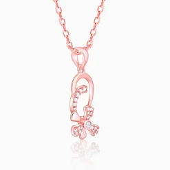 Rose Gold Mindful Musli Spin Pendant With Link Chain