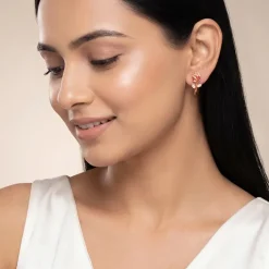 Rose Gold Mini Rosebud Earrings
