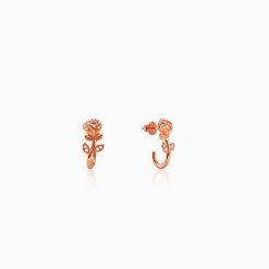 Rose Gold Mini Rosebud Earrings