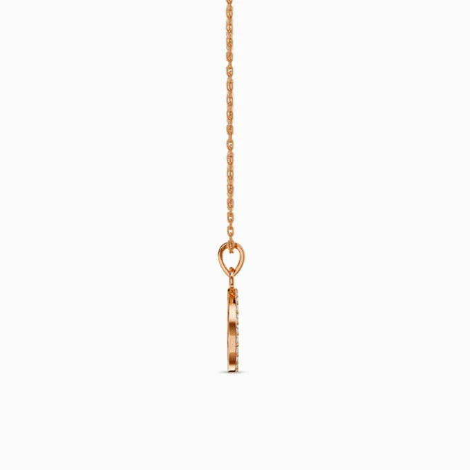 Rose Gold Moonline Tree Pendant with Link Chain