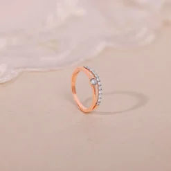 Rose Gold Moonloop Lab Grown Diamond Ring