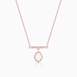 Rose Gold Moonstone Glory Necklace