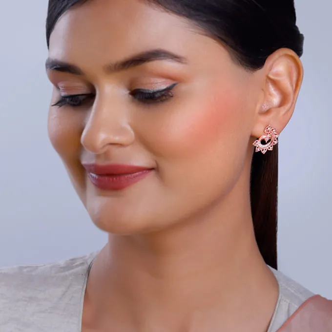 Rose Gold Morni Earrings