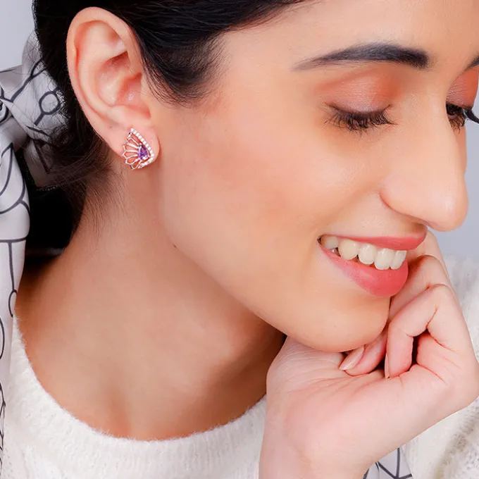 Rose Gold Notre Dame Earrings