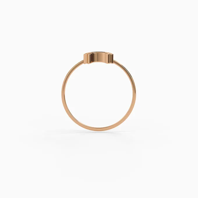 Rose Gold Obsidian Bloom Ring (Size 12)