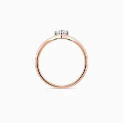 Rose Gold Opal Solitaire Lab Grown Diamond Ring
