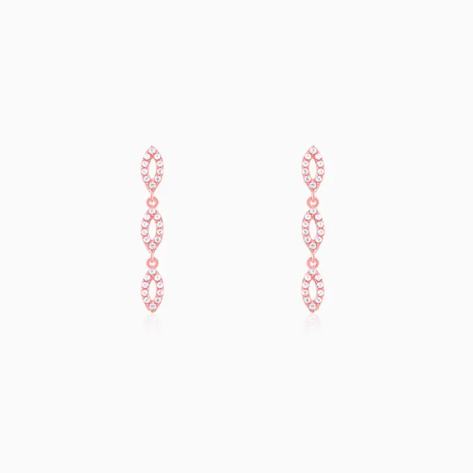 Rose Gold Opulent Oval Earrings