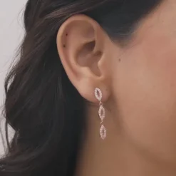 Rose Gold Opulent Oval Earrings