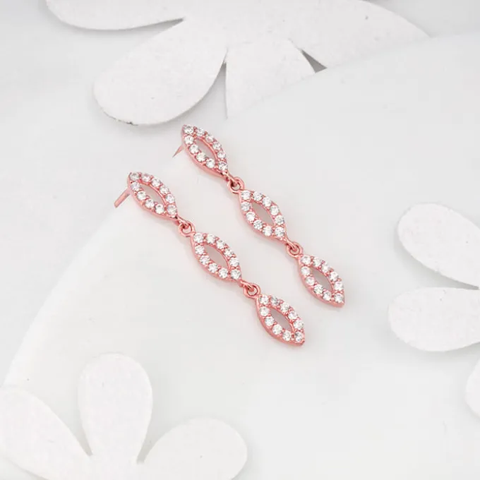 Rose Gold Opulent Oval Earrings