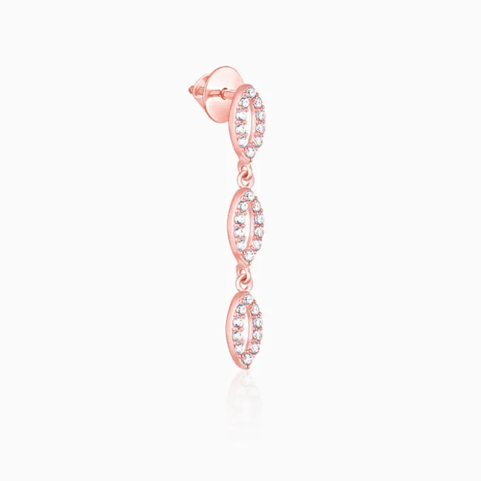 Rose Gold Opulent Oval Earrings