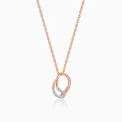 Rose Gold Oxbow Diamond Pendant