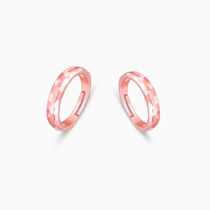 Rose Gold Partners in Fun Couple Bands