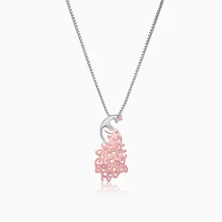 Rose Gold Peacock Pendant