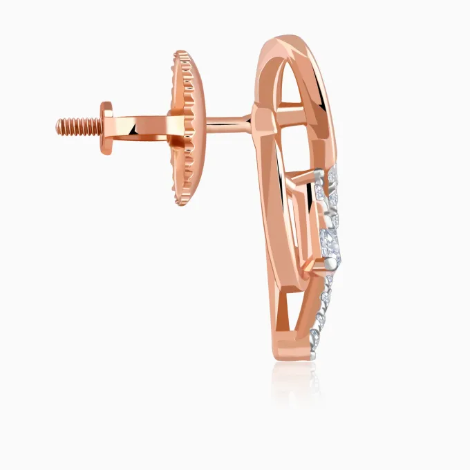 Rose Gold Pear Drop Lab Grown Diamond Earrings