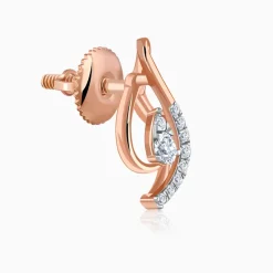 Rose Gold Pear Drop Lab Grown Diamond Earrings