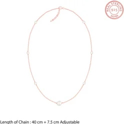 Rose Gold Pearl Beaded Necklace