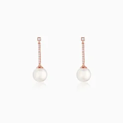 Rose Gold Pearl Muse Earrings
