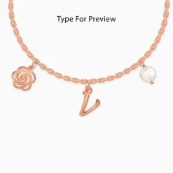 Rose Gold Pearl Rosey Personalised Bracelet