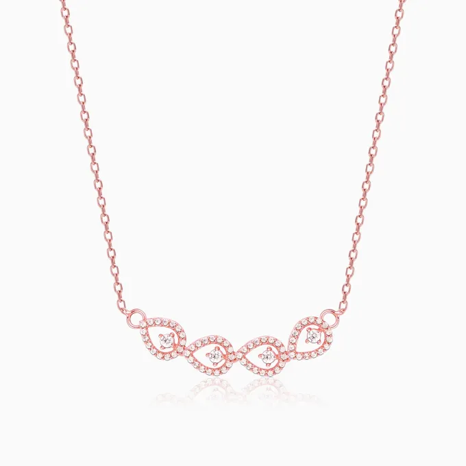 Rose Gold Peary Love Necklace