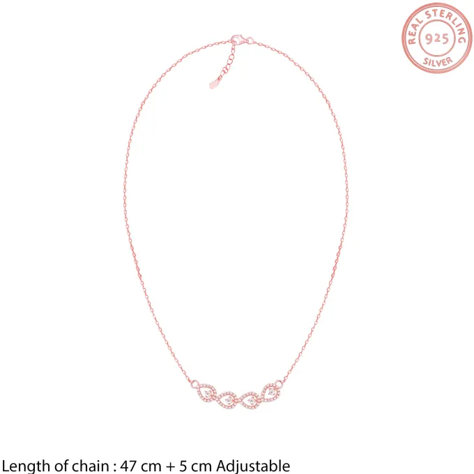 Rose Gold Peary Love Necklace