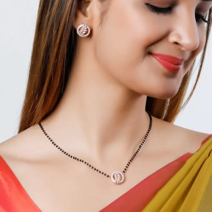 Rose Gold Periwinkle Mangalsutra Set