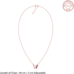 Rose Gold Personalised Butterfly Necklace