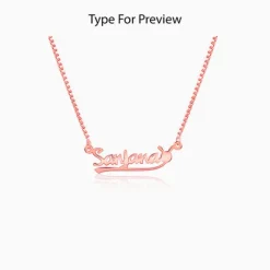 Rose Gold Personalised Bunny Necklace
